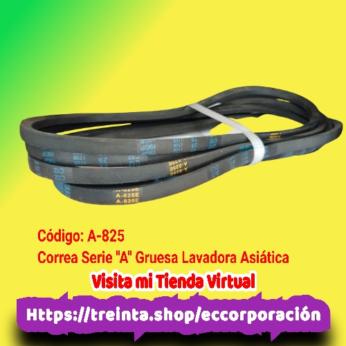 CORREA MOD A-825 GRUESA LAV.ASIATICA