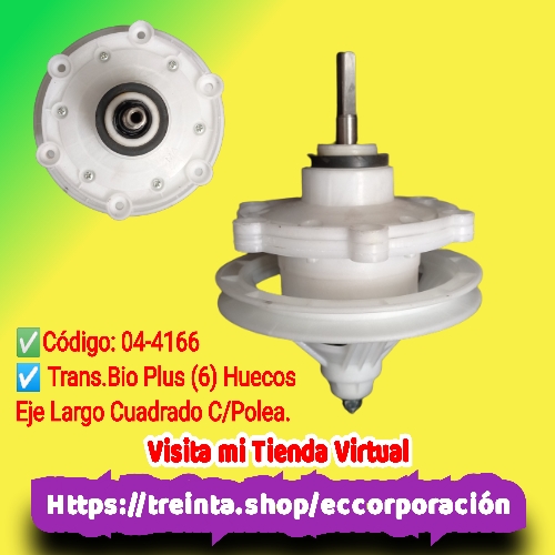 TRANS.BIO PLUS EJE LARGO CUADRADO C/POLEA