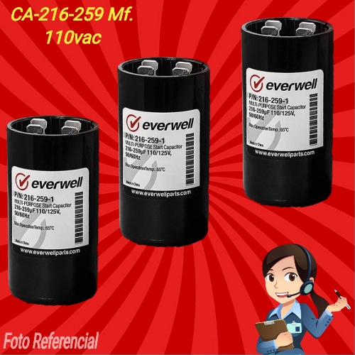 CAPACITOR 216-259MF/110VAC ARRANQUE