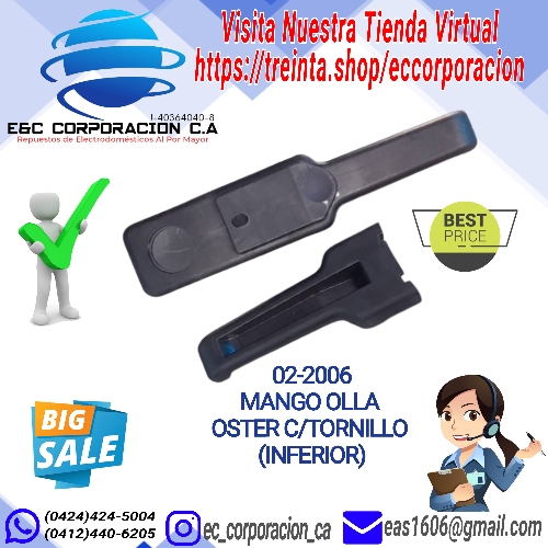 MANGO OLLA OSTER  C/TORNILLO (INFERIOR)