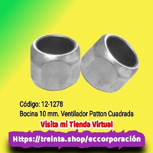 BOCINA 10 MM.VENT.PATTON CUADRADA  S/CUELLO