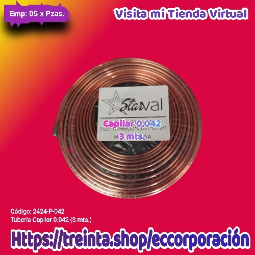 TUBERIA CAPILAR 0.42 (3 MTS.)