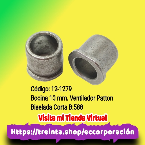 BOCINA 10 MM.VENT.PATTON BISELADA CORTA (HIERRO)B-588