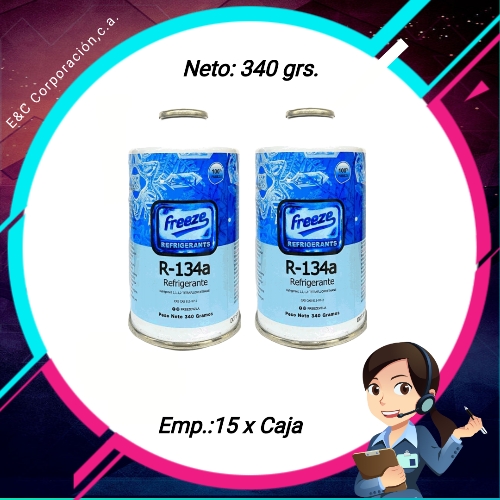 REFRIGERANTE R-134A (340 GRS.) 15 X CAJA
