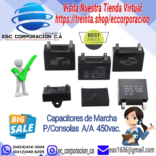 CAPACITOR 3MF/450VAC MARCHA