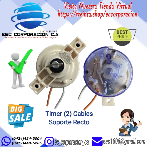 TIMER 2 CABLES REDONDO S/RECTO