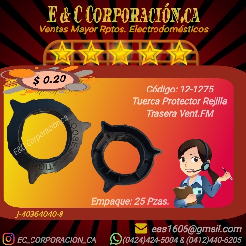 TUERCA PROTECTOR TRASERA P/ASPA VENT.SUPER LUXE