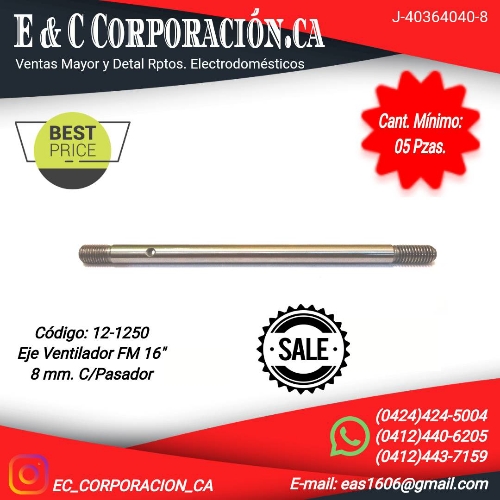 EJE VENT.FM 1610 MESA (18 cm.)
