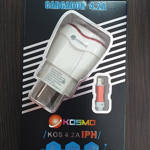 Cargador Kosmo 4.2 A tipo iph