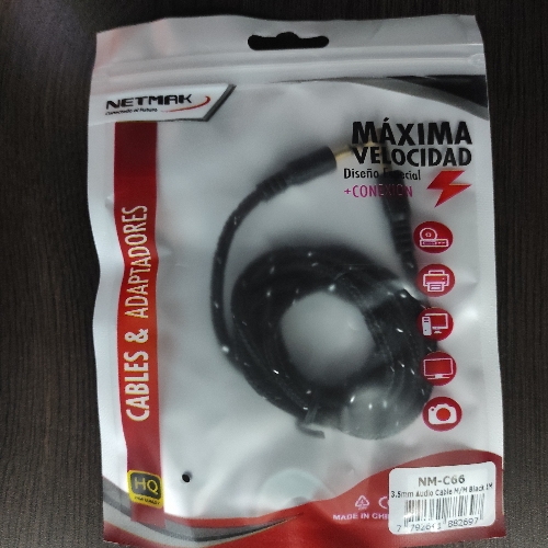 Cable plug a plug Netmak 1m c66