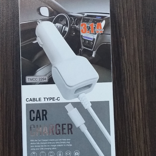 Cargador Charger auto Tipo  C 3.1A TMCC2294