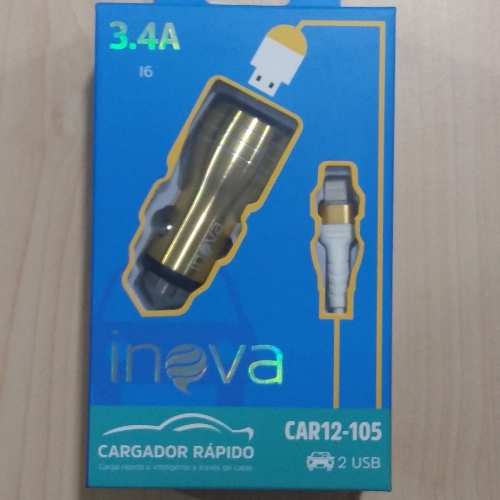 Cargador Inova Iph 3.4A auto car12-105
