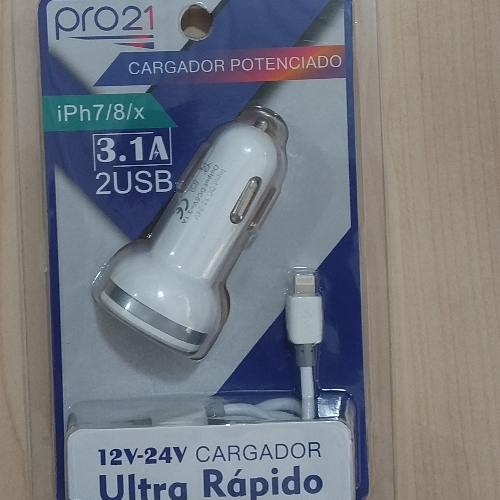 Cargador auto Pro21 iph 3.1A