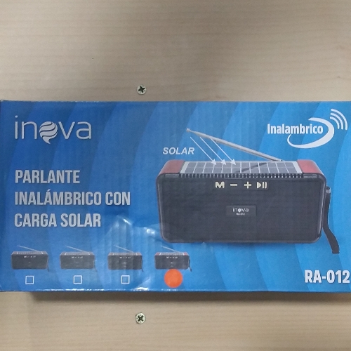 Parlante inalámbrico  con/carga solar Inova