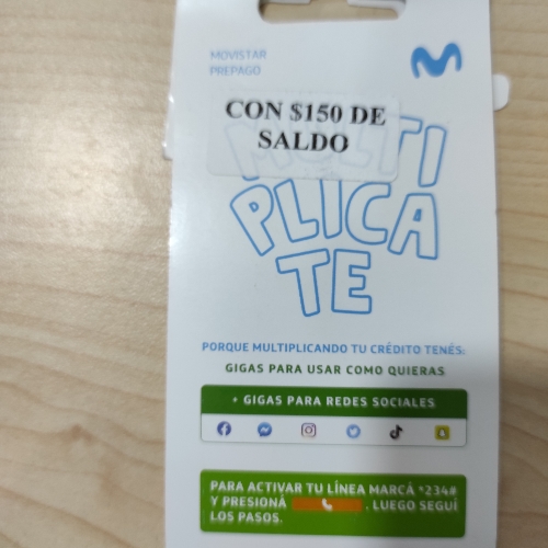Chip Movistar blanco
