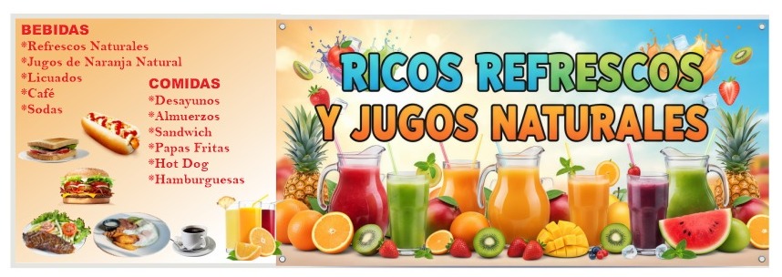 Refrescos Naturales y Comida a la Vista