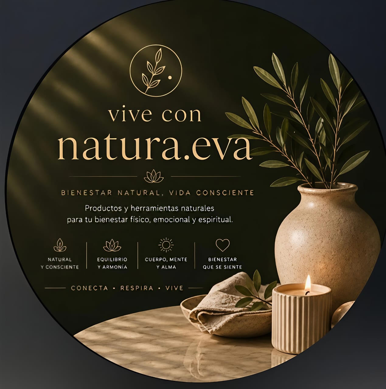 Vive con natura.Eva