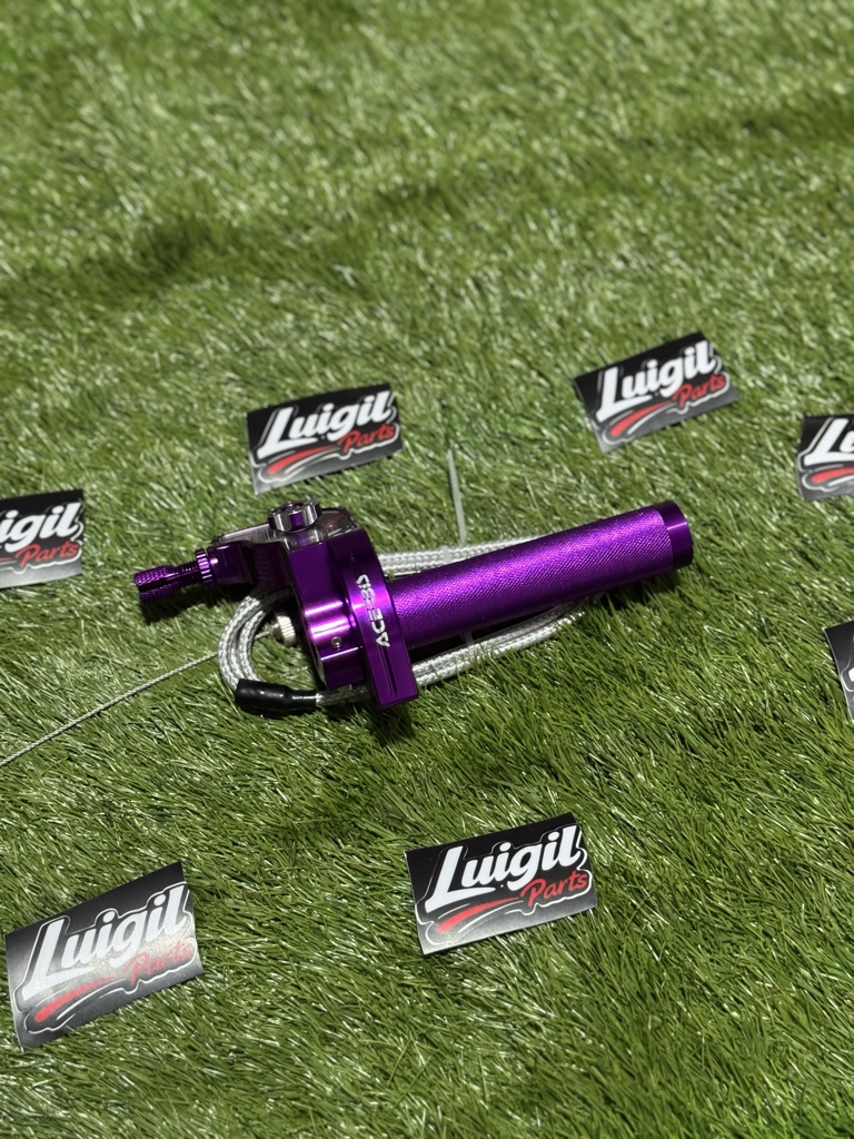 ACELERADOR DE CUARTA ACERBIS MORADO CON GUAYA