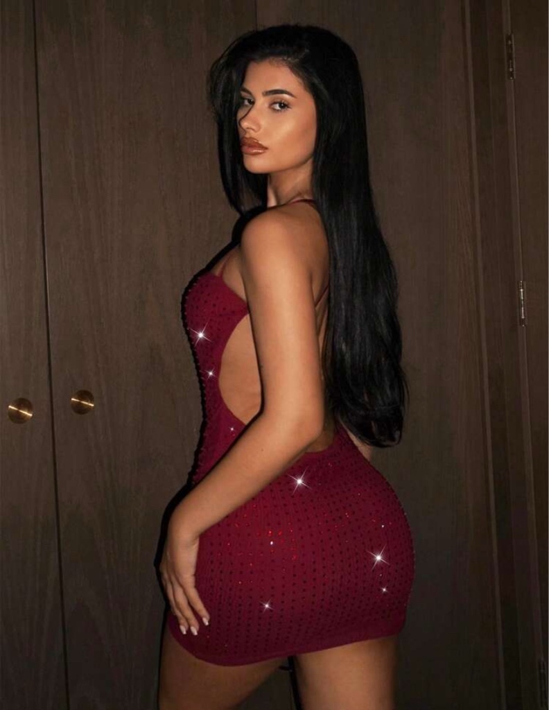 Vestido vino tinto ajustado