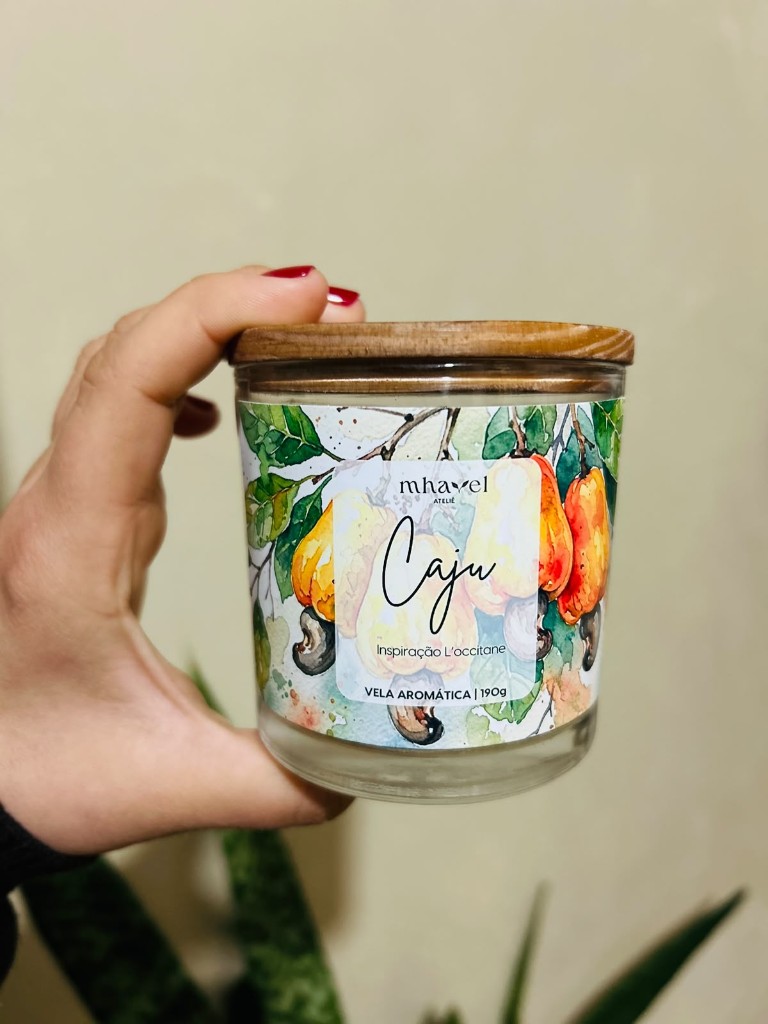 Velas Aromáticas 190g | Tampa de Madeira