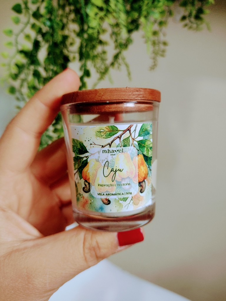 Vela Aromática 50g | Tampa de Madeira