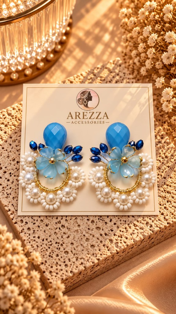 Arete azul turqueza
