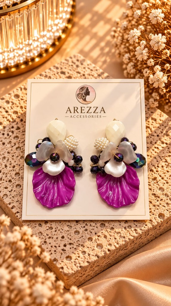 Aretes morados