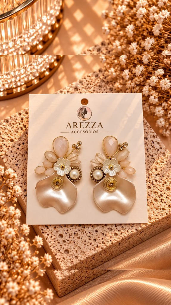Arete rosa palido