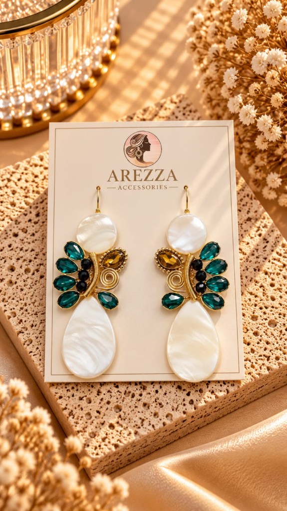Aretes grandes verdes