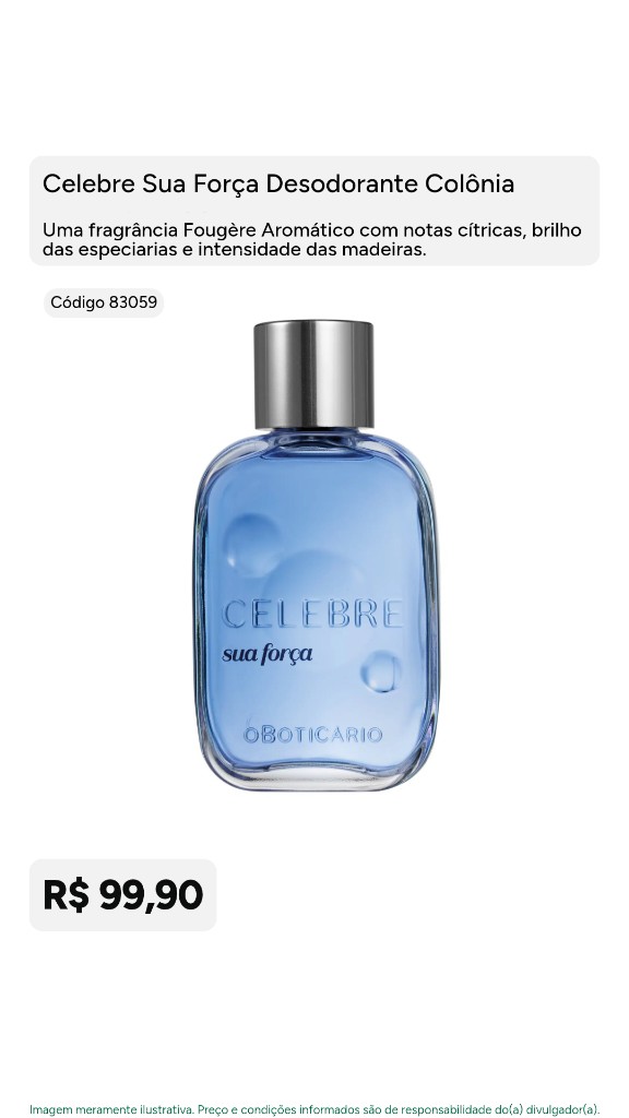 O Boticário Celebre Sua Força azul
