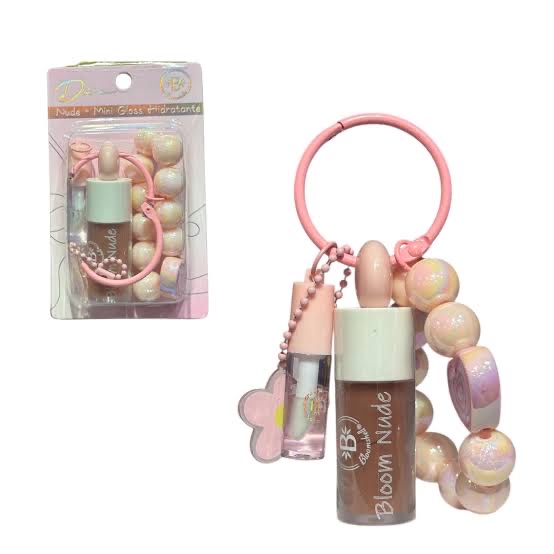 Bloom Nude mini gloss hidratante llavero