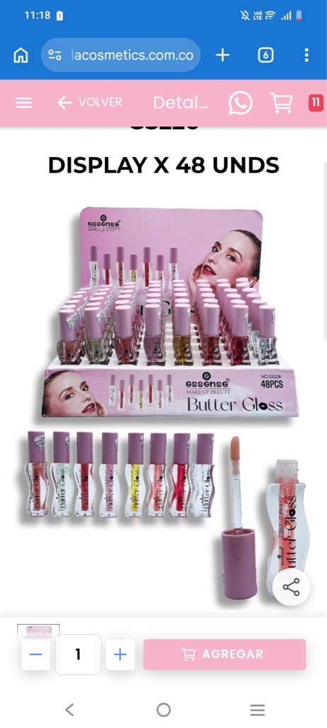 Gloss con destellos