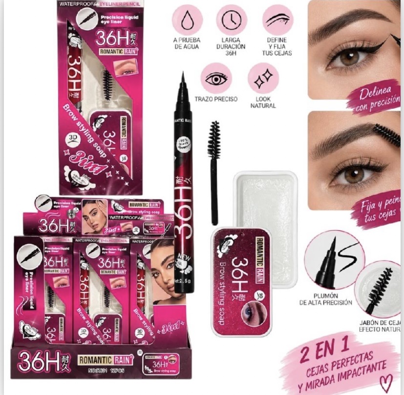 Delineador + Jabón de cejas 36H