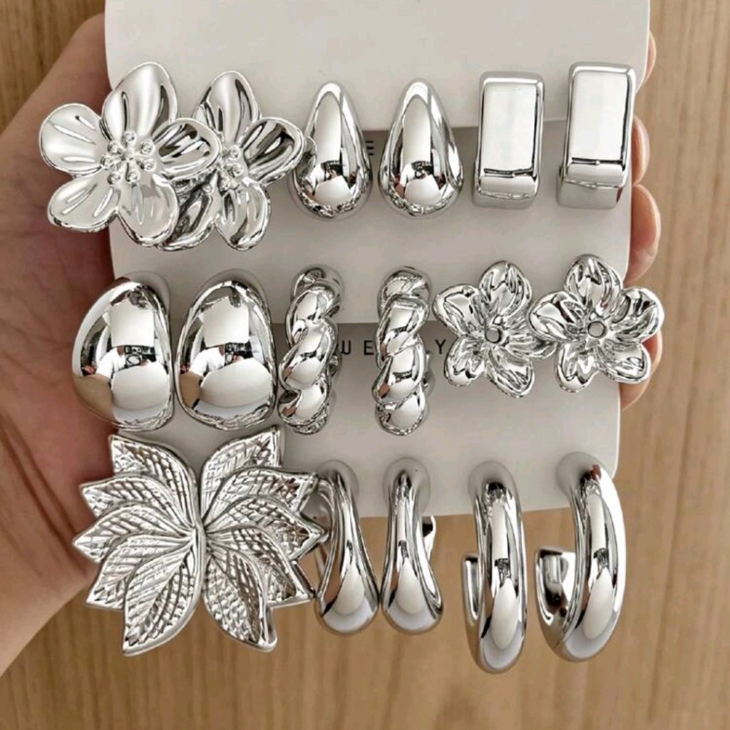 Aros plata puff
