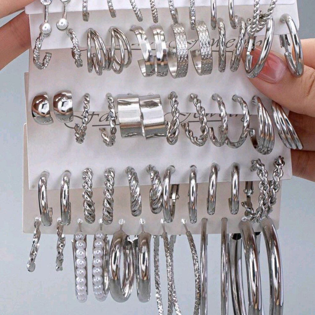 Aros argollas plata