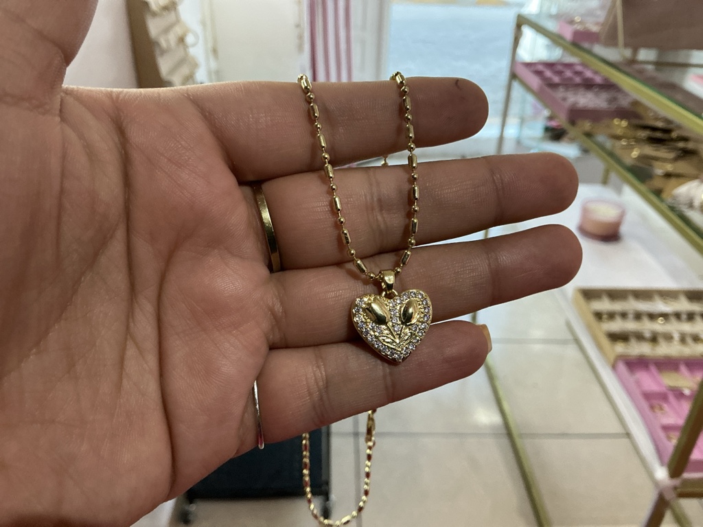 Collar tulipán corazón