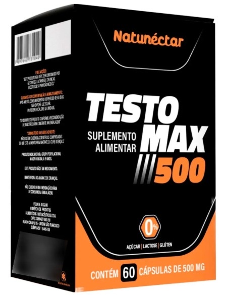 Testomax 500 60 Cápsulas Premium Testo Natunéctar
