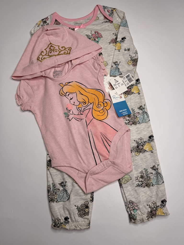 12m - Set 3 piezas Disney Princess