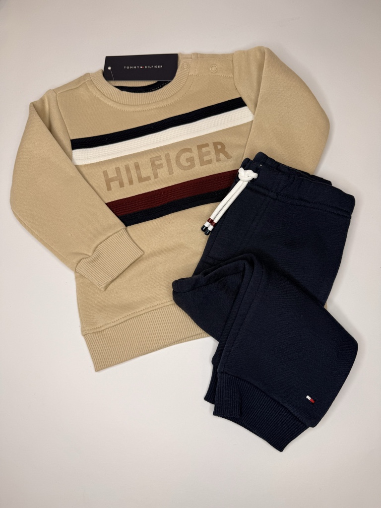3/6m - Conjunto frisado Tommy Hilfiger