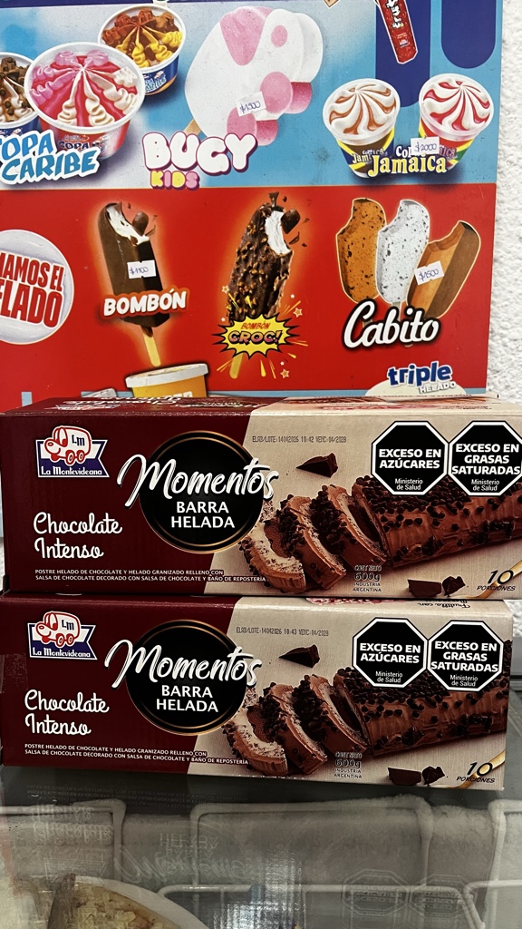 Momentos barra helada chocolate intenso