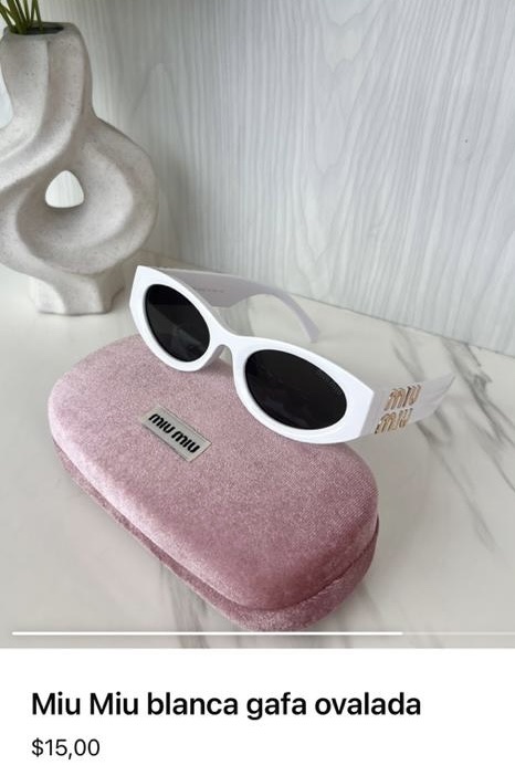 Miu Miu gafas blancas ovaladas