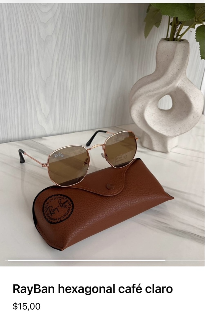 RayBan hexagonal cafe claro