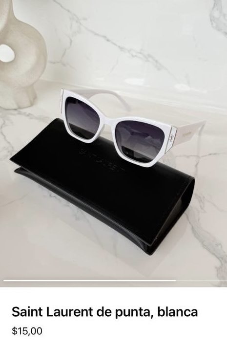 Saint Laurent lentes blancas