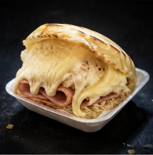 Arepa jamón queso