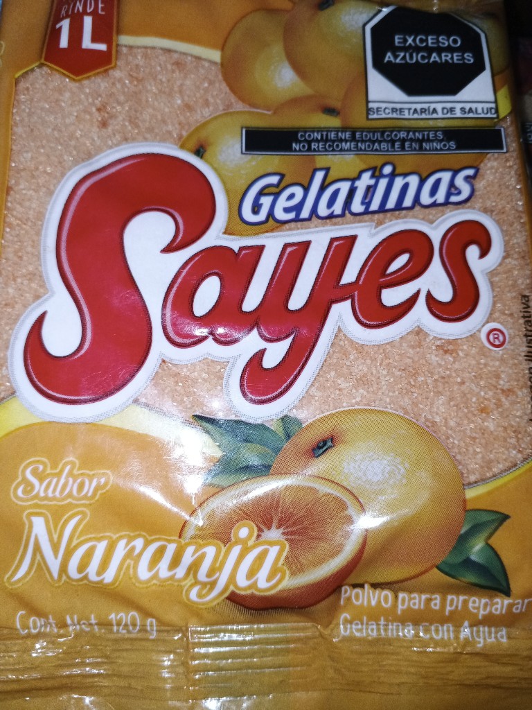 Gelatina naranja en agua 120g