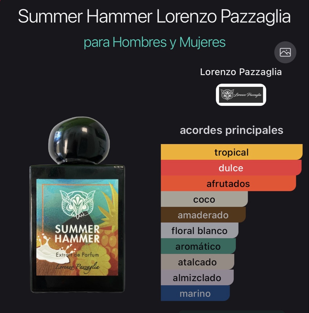 Summer Hammer Lorenzo Pazzaglia para Hombres y Mujeres