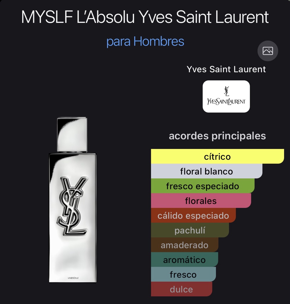 MYSLF L’Absolu Yves Saint Laurent para Hombres