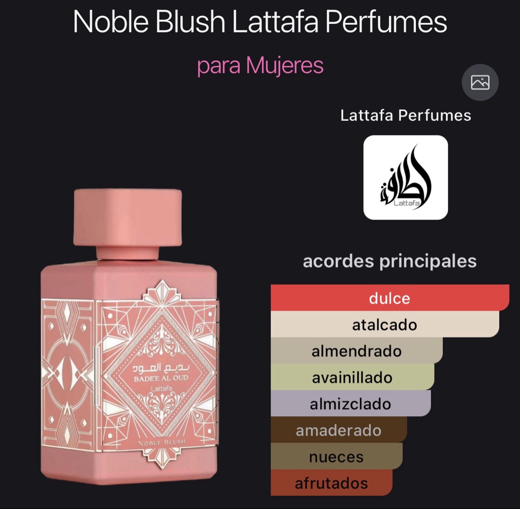 Noble Blush Lattafa Perfumes para Mujeres