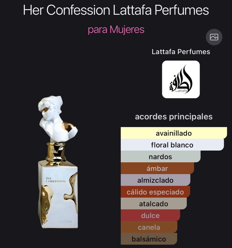 Her Confession Lattafa Perfumes para Mujeres