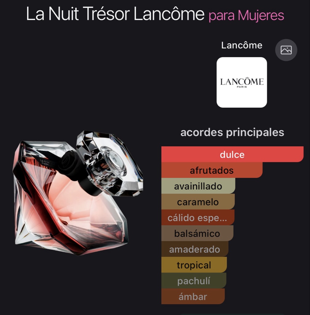 La Nuit Trésor Lancôme para Mujeres